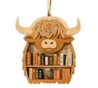 Genérico Wooden Animal Holiday Charms - Book Tree Ornaments for Kids and Adults | Creative DIY Decorations with Birthday Halloween, Thanksgiving Christmas New Year for Home Party Craft Supplies