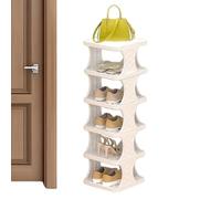 Generico Zapatero plegable - Organizador de almacenamiento de 6 capas, robusta estantería de metal, estantería compacta de fácil montaje, ligero | Ideal para dormitorio, armario, dormitorio
