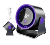 Générique Desk Fan - Powerful Table Fan Silent With LED Display, Quiet Table Air Circulator, Compact Air Blower Cooler | For RV Camping Dorm Car Bedroom Travel Outdoor Personal Cooling Accessory