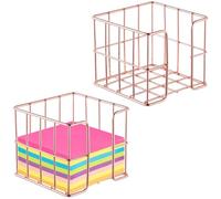 Generisch 2 soportes de red para notas adhesivas, organizador de escritorio para post-it, soporte de metal para oficina, escuela, hogar