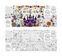 Generisch 2026 Decoración de Halloween Póster de papel para colorear para niños, mantel desechable grueso, juego creativo para mayores de 5 años, diseño moderno de serpiente, interior, rollo de papel