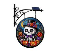 Generisch 2026 Halloween Deko Solar LED Lámpara colgante Halloween con luminosa para jardín, terraza, puerta, valla y otros exteriores, decoración resistente a la intemperie con luz de bajo consumo (C