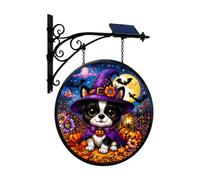 Generisch 2026 Halloween Deko Solar LED Lámpara colgante Halloween con luminosa para jardín, terraza, puerta, valla y otros exteriores, decoración resistente a la intemperie con luz de bajo consumo (D