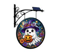 Generisch 2026 Halloween Deko Solar LED Lámpara colgante Halloween con luminosa para jardín, terraza, puerta, valla y otros exteriores, decoración resistente a la intemperie con luz de bajo consumo (E