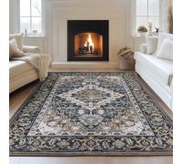 Generisch Alfombra grande para salón, estilo retro moderno, negro, beige, gris, amarillo, 180 x 240 cm, lavable, para comedor, dormitorio, estudio, apartamento, decoración