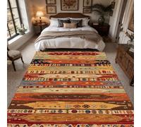 Generisch Alfombra grande para salón, rojo, naranja, azul, beige, verde, azul marino, amarillo, 180 x 240 cm, lavable para comedor, dormitorio, estudio, apartamento, decoración