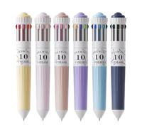 Generisch Ball Pen - 6 unidades 10 en 1 Multicolor Retractable Ballpoint | Pens, Fine Point Smooth Ink System with Quick Switch Slider & Ergonomic Barrel for Journaling, Notebooks, Planners and Charts