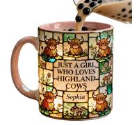 Generisch Bovine Drinkware - Cattle Vessel for Espresso | Arcilla de porcelana manchada con mango esculpido y esmalte de alto brillo para capuchinos, lattes, batidos y batidos