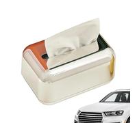 Generisch Cajas de pañuelos doradas, lujosos soportes para pañuelos de diseño elegante, soporte decorativo, lujoso almacenamiento dorado para fundas de papel, servilletas y paños de cocina