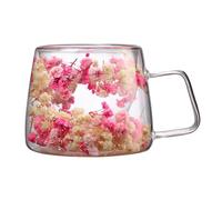 Generisch Clear Mug With Flowers - Taza de café con flores secas de 200 ml
