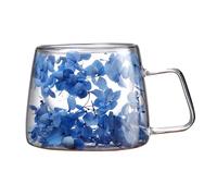 Generisch Clear Mug With Flowers - Taza de café con flores secas de 200 ml