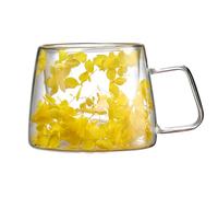 Generisch Clear Mug With Flowers - Taza de café con flores secas de 200 ml