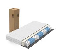 Generisch Colchón de muelles ensacados de 120 x 200 cm, dureza H3, 7 zonas, colchón ergonómico, 20 cm de altura, certificado Öko-Tex, funda lavable comprimida
