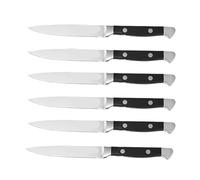 Generisch Compatible con cuchillo y tenedor for carne de 4/6/8p, mangos acero inoxidable, vajilla for restaurante Hotel en casa(6 Pc Knife Set)
