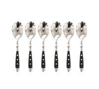 Generisch Compatible con juegos de cubiertos occidentales acero inoxidable, cuchillo for restaurante, tenedor y cuchara, mesa, comedor completo, cucharadita carne(6pcs Main spoon)