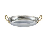 Generisch Cooking Pan, acero inoxidable Skillet with Double Handles, Uncoated Saucepan Pot for Outdoor Cooking Dining Camping Home Beginner Kitchen Cookware Gatherings 18x12.5x3 cm