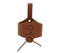 Generisch de piel sintética para taza, soporte para bebidas retro, 13 x 1,8 cm/5,12 x 0,71 pulgadas, accesorio de agarre antideslizante, diseño de cinturón portátil, accesorio para cosplay