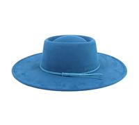 Generisch Elegante sombrero de sol para mujer con flecos de ala ancha para actividades al aire libre, ideal para el tiempo libre, el día a día, compañero ligero para días soleados (azul marino, M)