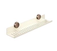 Generisch Estante para lavabo, organizador de baño, sin agujeros, bandeja de baño sobre lavabo, extraíble, con ventosas para dormitorio, RV y cocina (blanco crema, 50 cm A)