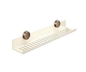 Generisch Estante para lavabo, organizador de baño, sin agujeros, bandeja de baño sobre lavabo, extraíble, con ventosas para dormitorio, RV y cocina (blanco crema, 50 cm A)