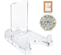 Generisch Expositor de acrílico - Soporte transparente ajustable, tarjetas de disco | Diseño de vitrina de escritorio, solución de visualización versátil para el uso de obras de arte de marcos de