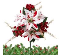 Generisch Flores Artificiales Navidad Realista | Flores Artificiales Vacaciones Para Casa Fiesta Y Reunión Decoración de Mesa Hotel Restaurante