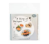 Generisch Food Stickers - 8x8x0.3cm Square Cut Cute Scrapbooking Labels, Japanese Style Food Pattern Decorative Stickers, Fun DIY Journal Notebook Sticker for Kids Classroom School Adults
