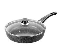 Generisch Fry Pan, Non Stick Skillet, Cooking Utensils Pan, Stone Coated Outer Part, Induction Compatible Base, Ideal for Apartment Restaurant Home Use, 10.24 pulgadas, Black Color, 1 Piece