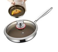 Generisch Frying Pans Nonstick, Titanium Alloy with Lid, Frying Pan for Easy Cooking, Nonstick Easy to Clean Tool, Cookware Accessory for Electric Induction Stove Oven Egg Home Kitchen Restaurant Use