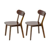Generisch Juego de 2 sillas de comedor de madera maciza Mid-Century con