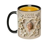 Generisch Matriarch Vessel Nana Glassware for Kitchens | Sculpted Kiln-Fired Clay with Gold Trim Embellishment & Contoured Grip for Macchiatos, Mocktails, Tónicos y Espíritus