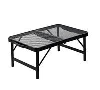 Generisch Mesa de barbacoa portátil Mesa plegable portátil con rejilla metálica y