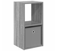 Generisch Mesita de noche Sonoma gris 30,5 x 27 x 59,5 cm de madera | dormitorio, sala de estar, mesa auxiliar, cajones, asas empotrados, rectangular, muebles modernos