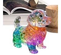 Generisch Mini resina perros dulce arco iris gradiente joyería | Colorido cachorro miniatura figuras para interior y exterior mesa escritorio jardín dormitorio oficina Navidad cumpleaños