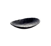 Generisch Moderno cuenco decorativo ovalado de melamina para llaves, joyas, elegante almacenamiento en el salón, estante antideslizante con diseño elegante para entrada y baño (negro, 19 x 12,5 x 4 cm