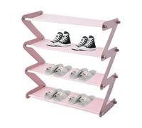 Generisch Organizador de zapatos de 4 niveles, organizador de zapatos para 12 - 16 pares de zapatos, ligero y resistente, delgado, resistente al agua y ahorra espacio, para la entrada del armario en