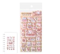 Generisch Pegatinas de espuma 3D, reutilizables, motivos de animales de fieltro, pegatinas divertidas para álbumes de recortes, para el hogar, oficina, escuela, cuaderno, diario, planificador