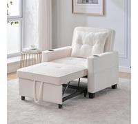 Generisch Sofá cama individual extensible 3 en 1 con soportes para bebidas y conexión USB, sillón ajustable, cama de invitados, ahorra espacio para habitaciones pequeñas, estudiantes, apartamentos