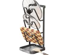 Generisch Soporte para de ollas, almacenamiento multicapa para | Organizador de tapa para encimera de armario, encimera, restaurante, apartamento, casa, espátula, cuchara