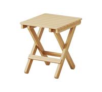 Generisch Taburete plegable de madera, ligero y compacto, con asa, taburete de alto rendimiento para exteriores con accesorios de viaje y mochila