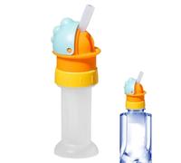 Generisch Tapa de vertido para botella de agua - Accesorio reutilizable con pajita | Tapa de conversión de botellas de agua | para adultos de limo bebidas en casa, viajes, escuela
