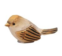 Generisch Wooden Birds - de madera en miniatura para jardín, figuras de animales al aire libre, estatuas realistas de patio trasero para patio, patio, escultura de madera de tilo hecha a mano
