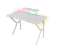 Genesis Gaming Mesa Gaming Holm 320 RGB Blanca Carbono