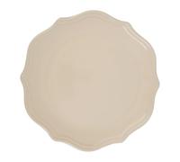 GENEVIEVE LETHU 536319 - Plato plano de loza crema, diámetro 27 cm, colección Table de Diane - Plato de loza con encanto clásico, delicadamente festoneado