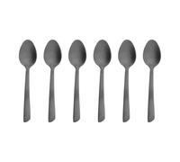 Geneviève Lethu 538023 - Juego de 6 cucharas de café, cucharas de postre (11 cm), color negro mate