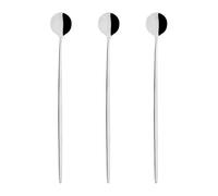 Geneviève Lethu 538786 - Juego de 3 cucharas de Mazagran de acero inoxidable - Colección BERGEN, L 19 cm - Cucharas de postre, cucharas de café expreso