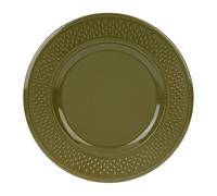GENEVIEVE LETHU Plato plano de loza gama grano de arroz Ø 27 cm, color caqui, decoración de grano de arroz