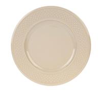 GENEVIEVE LETHU Plato plano de loza gama grano de arroz Ø 27 cm, color topo, decoración de grano de arroz