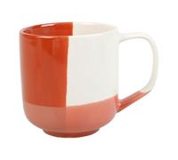 GENEVIEVE LETHU Taza de 31 cl New Bone Collection SONIA & ROBERT Ø 8 cm H 9 cm, color blanco y rojo