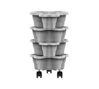 Genikeer Macetero De Fresas,Vertical Apilable Resistente A La Intemperie De Varios Niveles | Torre para Plantar Fresas en el Jardín,Decoración para Jardín, Terraza, Balcón, Hogar, Patio Exterior